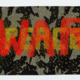 WAR/PEACE<br>
19 x 29<br>
Stitched on cotton fabric, 2023